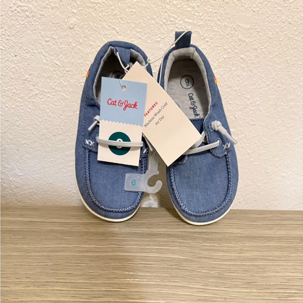 Cat & Jack Denim Blue Kids Moccasins